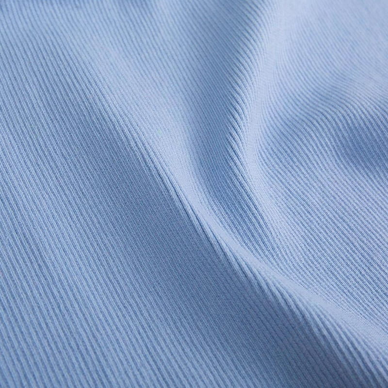 Stretch 2x2 Polyester Ribbed Knit Apparel Fabric